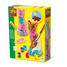 Set creativ pentru copii cu mulaj si pictura - Pisica