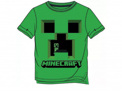 Tricou Minecraft ORIGINAL Creeper Inside LOGO, 9-10 ani + Bratara CADOU !! foto