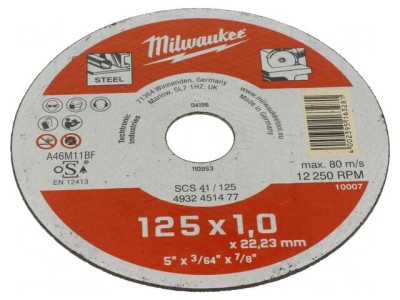 Disc de Tăiere 125mm x 1mm foto