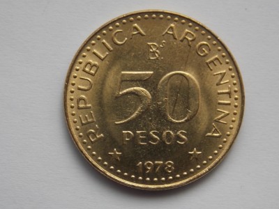 50 PESOS 1978 ARGENTINA-COMEMORATIVA foto