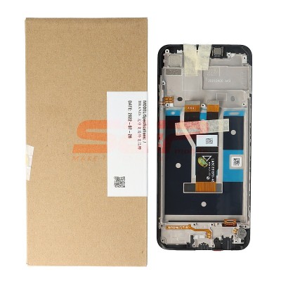 LCD+Touchscreen cu Rama Realme C21 BLACK Service Pack foto