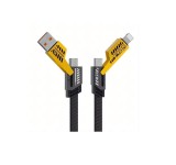 Cablu date Incarcare Rapida 4 in 1, 65W, 1.2m, Negru/Galben