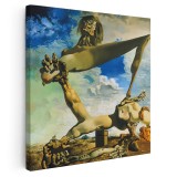 Tablou pictura Premonitia razboiului civil de Salvador Dali 2003 Tablou canvas pe panza CU RAMA 80x80 cm