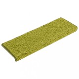 Cumpara ieftin Covorase pentru scari, 15 buc., 65x21x4 cm, margini dreptunghiulare verzi