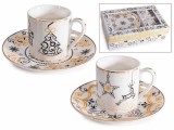 Set 2 cesti Craciun portelan multicolor &Oslash; 5 x 5,5 H, 65 ml