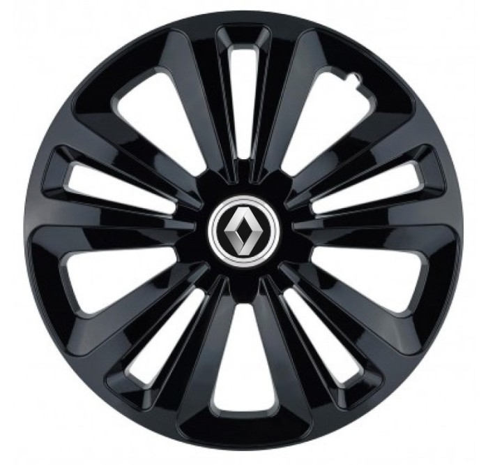 Set 4 Capace Roti, potrivite jantelor de R16, pentru Renault, model terra negru