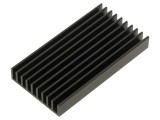 Radiator extrudat cu aripioare, neagră