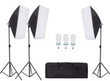 Cumpara ieftin Kit 3 softbox pentru lumina foto si 3x becuri foto 85W, Oem