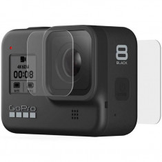 Folie protectie lentila si display pentru camera video sport GoPro Hero8 Black, 4 bucati, Transparent foto