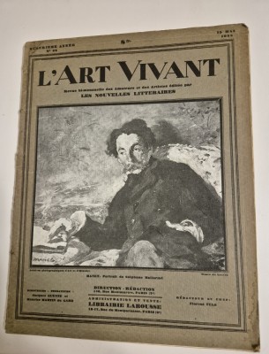 Carte veche Revista L&amp;#039;Art Vivant Trei numere Limba franceza foto