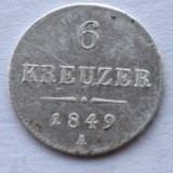Austria 6 kreuzer 1849 A argint Joseph l
