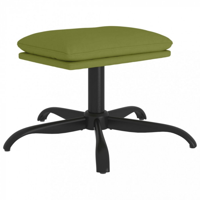 Taburet, verde deschis, 60x60x39 cm, catifea