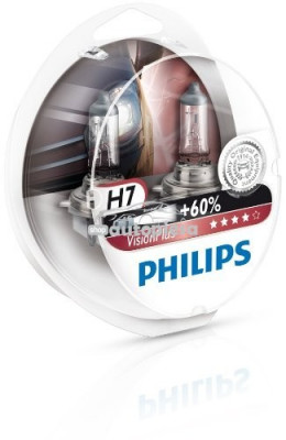 Set 2 becuri Philips H7 Vision Plus 12V 55W 12972VPS2 foto