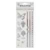 Tatuaje Temporare Metalice Argintii, Set 12 Bucăți, Modele Brățări, Ușor de Aplicat, Pentru Adulți/Adolescenti 14+
