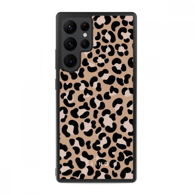 Husa Samsung Galaxy S22 Ultra - Skino Leopard Animal Print, Negru &amp;ndash; Maro foto