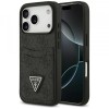 Husa pentru Apple iPhone 17 Pro, Guess, 4G Double Card Triangle, Neagra