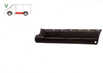 Segment reparatie panou lateral Mercedes Vito / Clasa 5 (W638) 02.1996-01.2003 , partea Stanga, Cu Gauri Ornament, Lungime 1490, Inaltime 350 Mm, Met foto