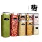 Set 8 recipiente depozitare Koken, sigure pentru microunda/masina vase/congelator, Etanșe, fara BPA, Transparent/Negru