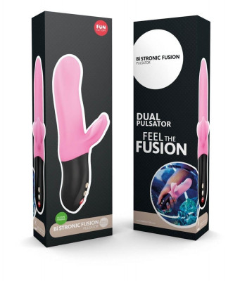 Bi Stronic Fusion - Vibrator iepuraș, roz, 21.7 cm foto