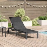 VidaXL Șezlong 1-persoană Negru 60 x 200 x 27cm poliratan