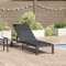 vidaXL Șezlong 1-persoană Negru 60 x 200 x 27cm poliratan 42004129