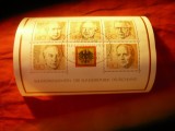 Bloc RFG 1982 - Presedintii Germaniei , 5 val. cu stamp. speciala Bonn, Stampilat