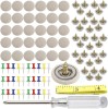 Kit 60 capse, JENUOS&reg;, surubelnita, banda de masura, pentru reparatia plafonului auto, compatibil Audi, Opel,