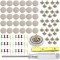 Kit 60 capse, JENUOS&reg;, surubelnita, banda de masura, pentru reparatia plafonului auto, compatibil Audi, Opel,