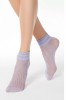 Șosete poliamidă 1/2 cu plasă și lurex, Fantasy 132 - Violet, 36-39 (23-25), Conte Elegant