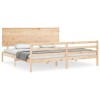 Cadru pat cu tablie 200x200 cm, lemn masiv de pin