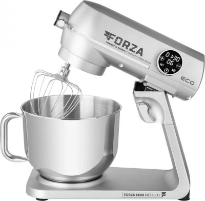 Robot de bucatarie ECG FORZA 6600 Metallo Argento, 1800 W, 6,5 litri, LCD, sistem de amestecare planetar foto