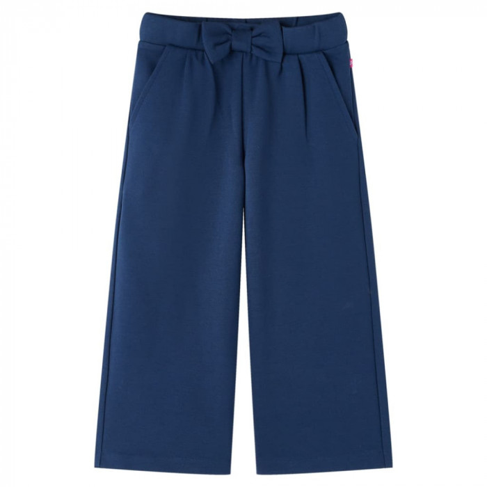 Pantaloni pentru copii cu picioare largi, bleumarin, 104