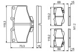 BOSCH 0 986 424 268 set placute frana,frana disc