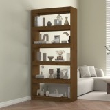 Bibliotecă/Separator cameră maro miere 80x30x167,4 cm lemn pin