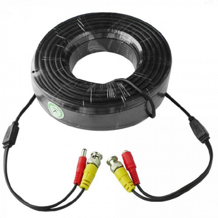 Cablu video si alimentare 15 metri ln-ec04-15m conectori dc si bnc&nbsp; video power: 26 awg