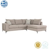 Cumpara ieftin Coltar stanga Montana material textil gri bej cu perne gri deschis 275x215x93 cm