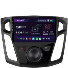 Navigatie Ford Focus 3 (2011-2019), Android 13, A-Octacore 4GB RAM + 64GB ROM, 9 Inch - AD-BGA9004+AD-BGRKIT115