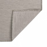 Covor Exterior Gri Taupe 100x200 cm Tesatura Plata Polipropilena Rezistent UV si Intemperii