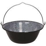 Cumpara ieftin Ceaun Emailat 8L Perfect Home cu Maner, Diametru 37cm, Inaltime 18cm, Tabla Emailata, Compatibil Trepied Ceaun