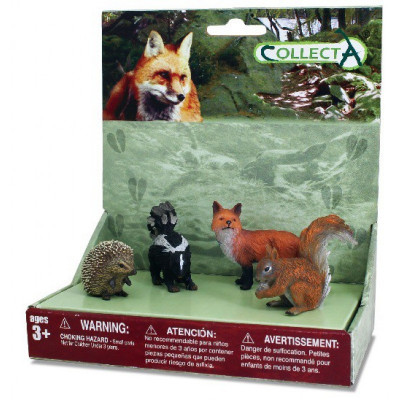 Set 4 figurine Animale din padure Collecta, plastic, 16 x 10 x 18 cm, 3 ani+ foto