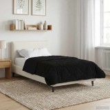 vidaXL Pilotă de vară Negru 135 x 200 cm Microfibră și fleece Teddy 42026181