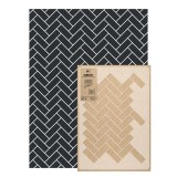 Reutilizabil Allover Plastic Șablon // HERRINGBONE ȚIGLE