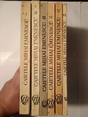 Caietele Mihai Eminescu vol. I-VI (6 vol.; ed. Marin Bucur) foto