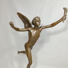 Sculptura bronz stil Art Nouveau, Dumont, colectie, vintage