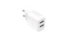 &Icirc;ncărcător de perete Puro PROLITE 10W 2x USB-A - Alb