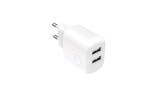 &Icirc;ncărcător de perete Puro PROLITE 10W 2x USB-A - Alb