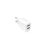 &Icirc;ncărcător de perete Puro PROLITE 10W 2x USB-A - Alb