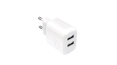 &amp;Icirc;ncărcător de perete Puro PROLITE 10W 2x USB-A - Alb foto