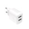 &Icirc;ncărcător de perete Puro PROLITE 10W 2x USB-A - Alb