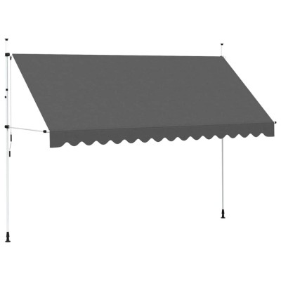 vidaXL Copertină retractabilă manual, antracit, 400 cm 143692 foto